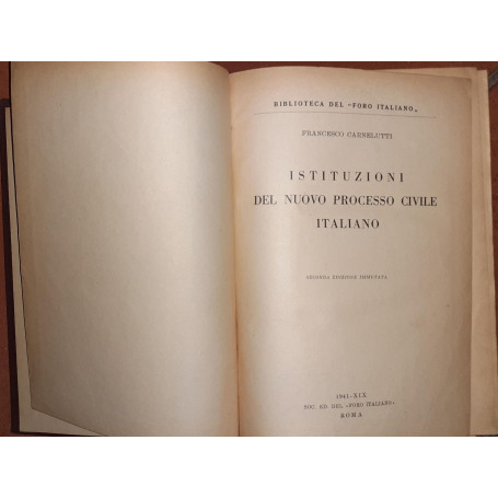 Istituzioni del nuovo processo civile italiano