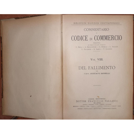 Commentario al Codice di Commercio Vol. VIII