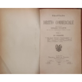 Trattato di Diritto Commerciale. Volume I. Le persone