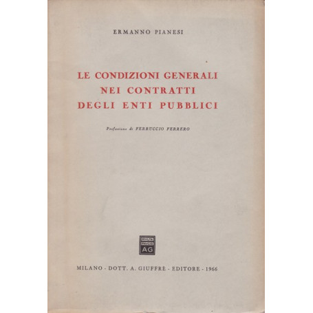 Le condizioni generali nei contratti degli enti pubblici
