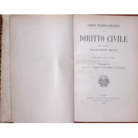 Corso teorico pratico di diritto civile. Volume V Comunione