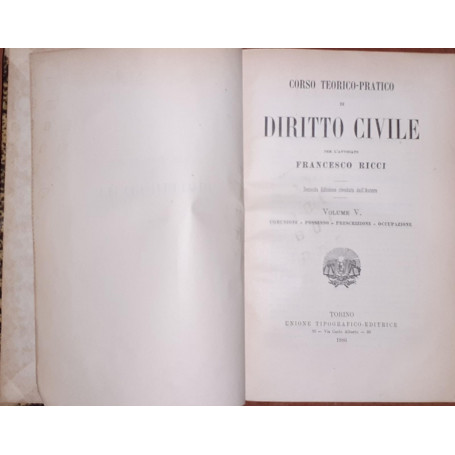 Corso teorico pratico di diritto civile. Volume V Comunione