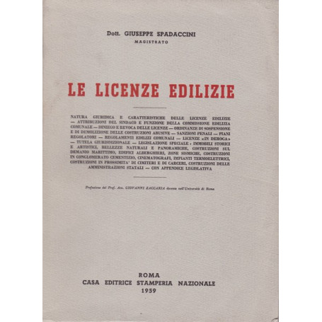 Le licenze edilizie