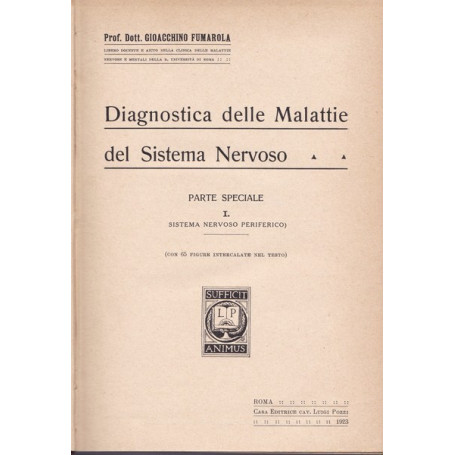 Diagnostica delle malattie del sistema nervoso. Parte speciale. I. II. III.