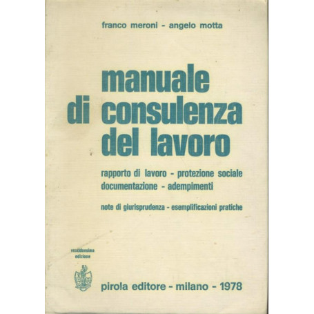 Manuale di consulenza del lavoro