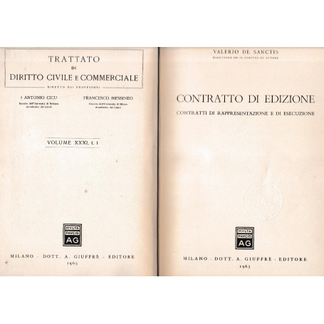 Contratto di edizione. Vol XXXI