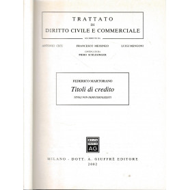 Titoli di credito : titoli non dematerializzati