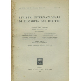 Rivista internazionale di filosofia del diritto. Anno XXXII. Serie III. Settembre - Ottobre 1955