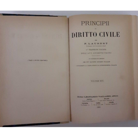Principi di diritto civile Volume XIII