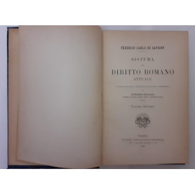 Sistema del diritto romano attuale Volume VII