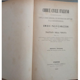 Codice civile italiano commentato con la legge romana. Trattato della vendita Vol. I