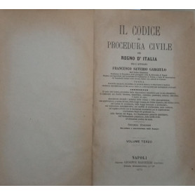 Il codice di procedura civile del regno d'Italia. Volume III