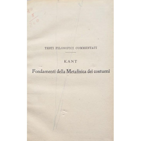 Fondamenti della Metafisica dei costumi