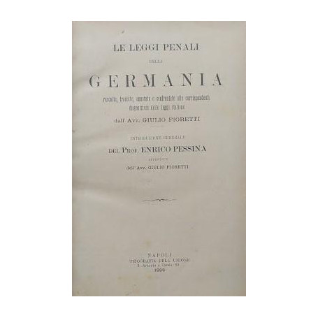 Le leggi penali della Germania raccolte