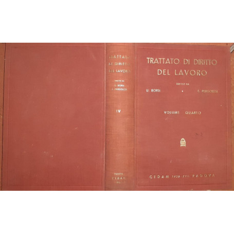 Trattato di diritto del lavoro Volume IV