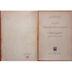Trattato del diritto delle societa' I