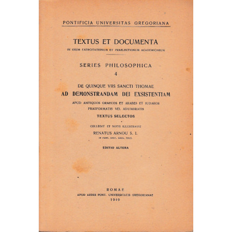 Textus et documenta. Series philosophica 4