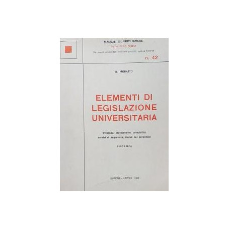 Elementi di legislazione universitaria : struttura