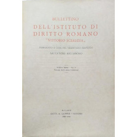 Bullettino dell'Istituto di Diritto Romano "Vittorio "Scialoja"