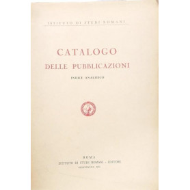 Catalogo delle pubblicazioni. Indice Analitico