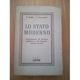 Lo stato moderno: lineamenti di diritto pubblico e di legislazione sociale