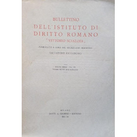 Bullettino dell'Istituto di Diritto Romano "Vittorio Scialoja"