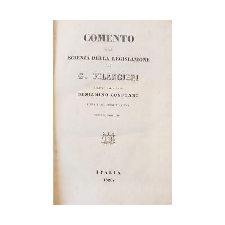 Comento sulla scienza delle legislazione di G. Filangieri