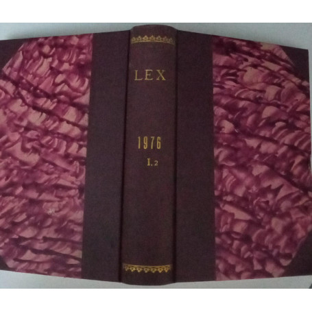Lex legislazione italiana Anno LXII Parte III e IV