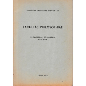 Facultas philosophiae. Programma studiorum 1975-1976