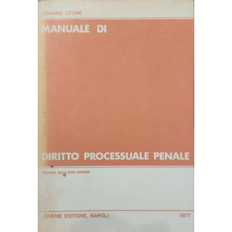 Manuale di diritto processuale penale
