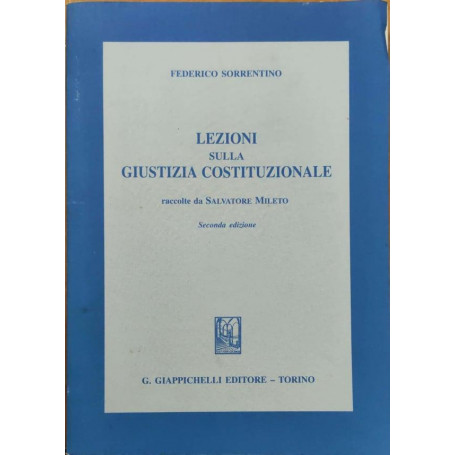 Lezioni sulla giustizia costituzionale