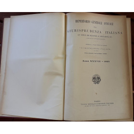 Repertorio della giurisprudenza italiana. Volume LXXXVII