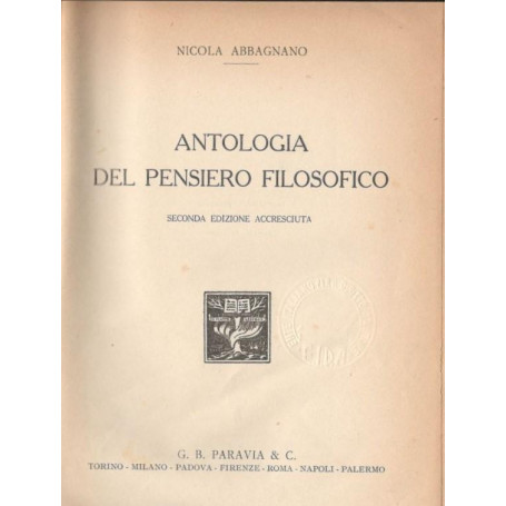 Antologia del pensiero filosofico