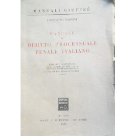 Manuale di Diritto Processuale Penale Italiano