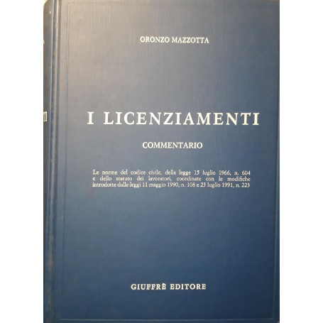 I licenziamenti. Commentario