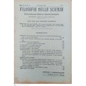 Filosofia della scienza. Serie II-Anno VI. N°3