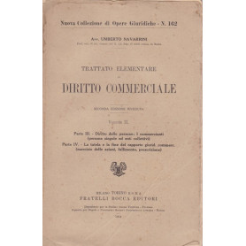 Trattato elementare di diritto commerciale. II.