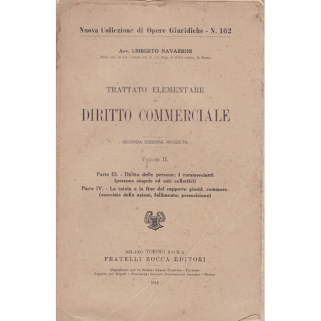 Trattato elementare di diritto commerciale. II.