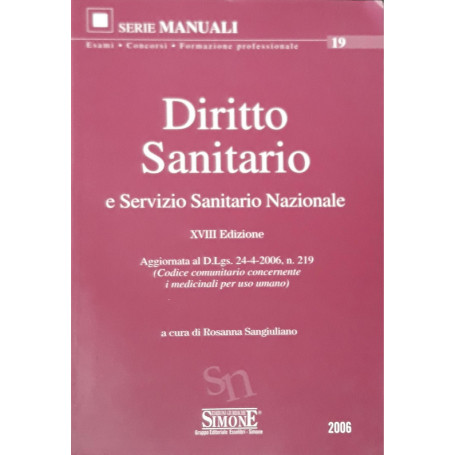 Diritto sanitario e servizio sanitario nazionale