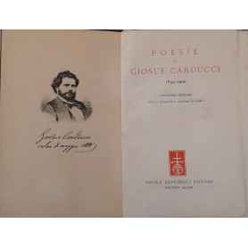 Poesie di Giosue Carducci (1850-1900) con un ritratto e quattro facsimili