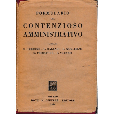 Formulario del contenzioso amministrativo