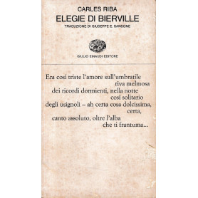 Elegie di Bierville. Testo catalano a fronte.