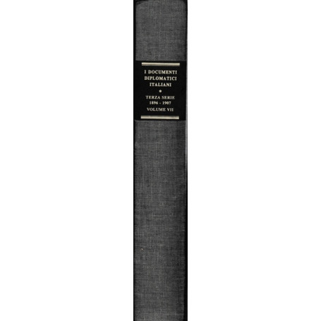 I documenti diplomatici italiani. Terza serie: 1896-1907. Vol. VII