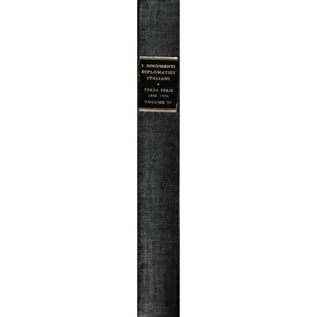 I documenti diplomatici italiani. Terza serie: 1896-1906. Vol. VI