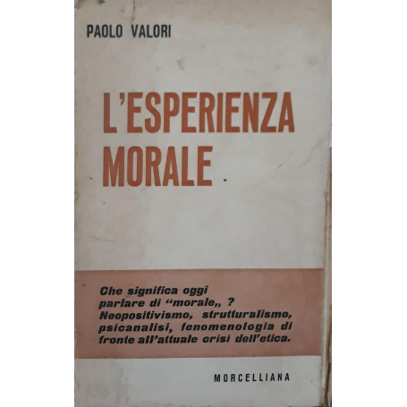 L'esperienza morale