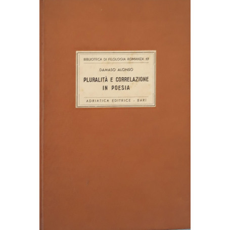 Pluralità  e correlazione in poesia