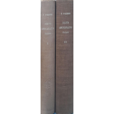 Istituzioni di diritto amministrativo italiano Vol. I: p.516 (1932)  e Vol. II p.664 (1934)