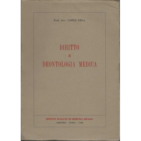 DIRITTO E DEONTOLOGIA MEDICA