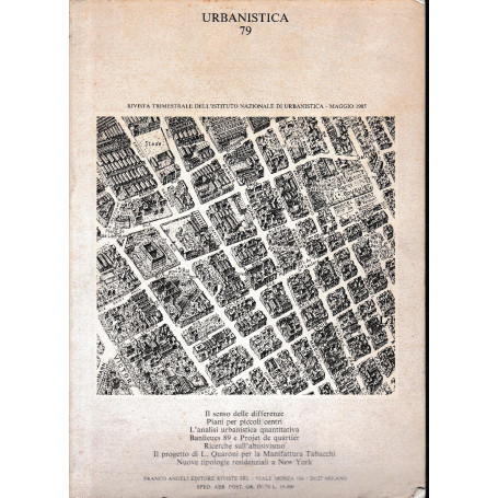 Urbanistica 79. Rivista trimestrale dell'istituto Nazionale di Urbanistica - Maggio 1985