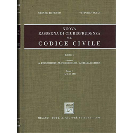 Nuova rassegna di giurisprudenza sul Codice civile. Artt. 11-148 (Vol. 1/ tomo 2)